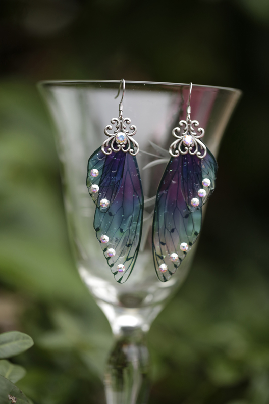 Nymph Fairy wing earrings picture