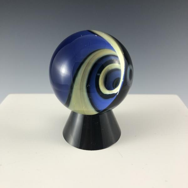 Vibrant Blue and Light Green Vortex Marble picture