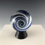 Blue and White "Snowy" Vortex Marble