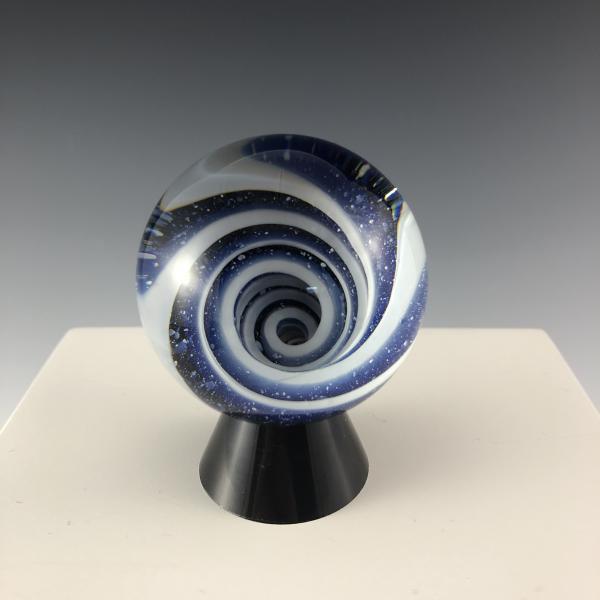 Blue and White "Snowy" Vortex Marble picture