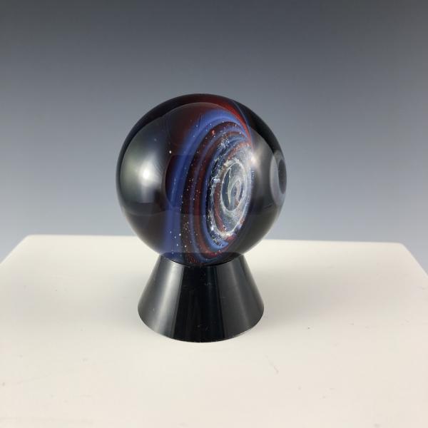 Red and Blue Vortex Marble with Silver Nebula picture