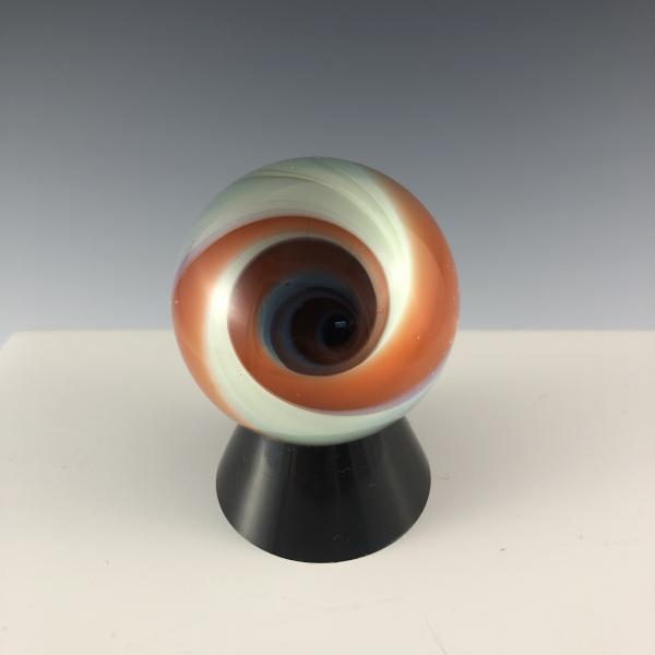 Light Green and Orange Vortex Marble