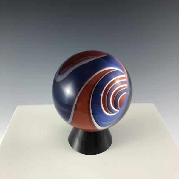 Blue and Orange Vortex Marble picture