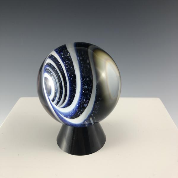 Blue and White "Snowy" Vortex Marble picture