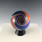 Blue and Orange Vortex Marble