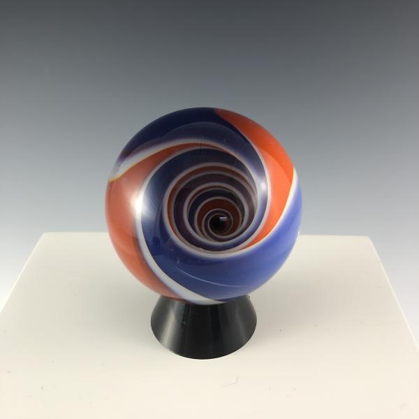 Blue and Orange Vortex Marble