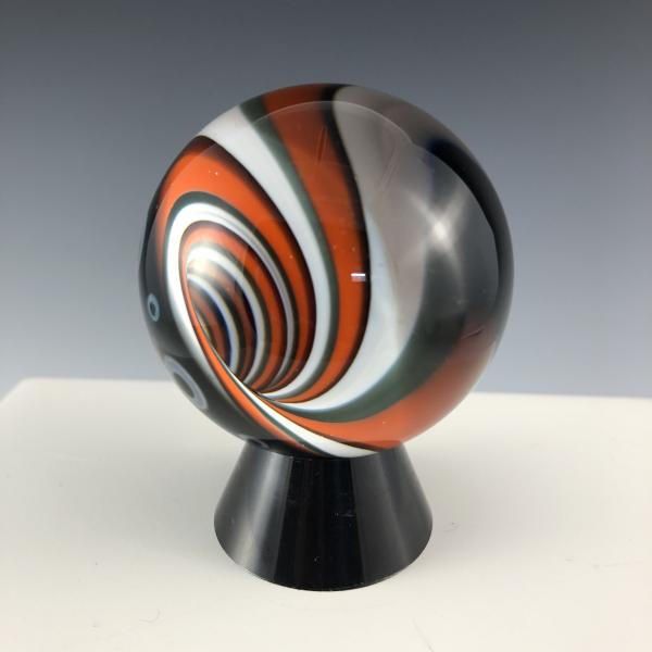 White and Orange Vortex Marble picture