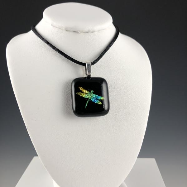 Dichroic Rainbow Dragonfly Pendant picture