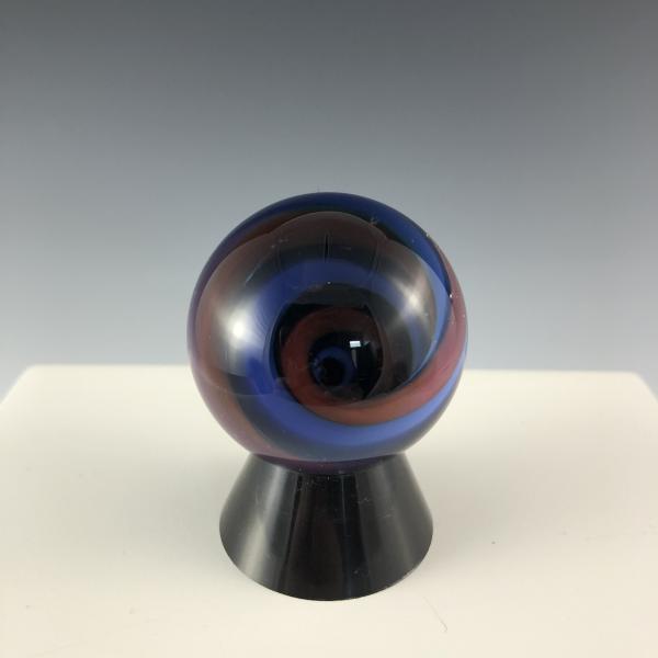 Blue, Red and Black Vortex Marble