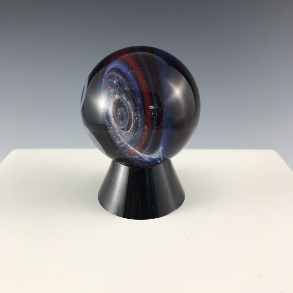 Red and Blue Vortex Marble with Silver Nebula picture