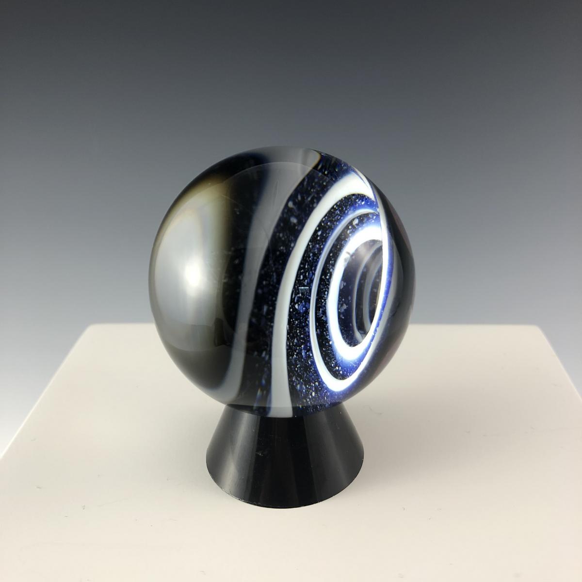 Blue and White "Snowy" Vortex Marble picture