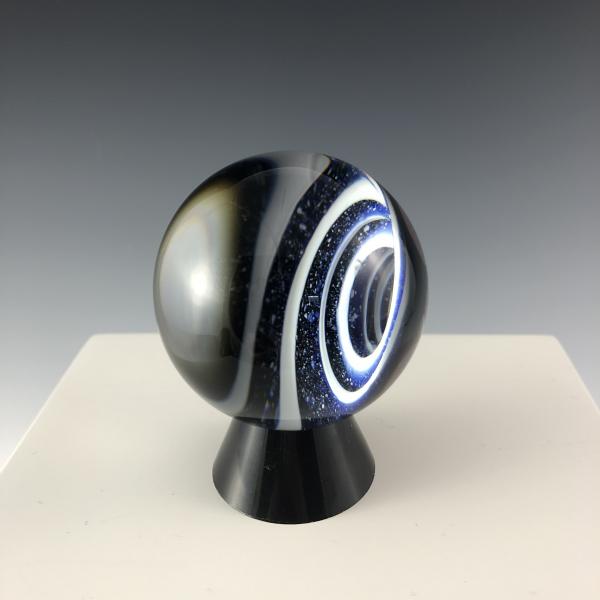 Blue and White "Snowy" Vortex Marble picture