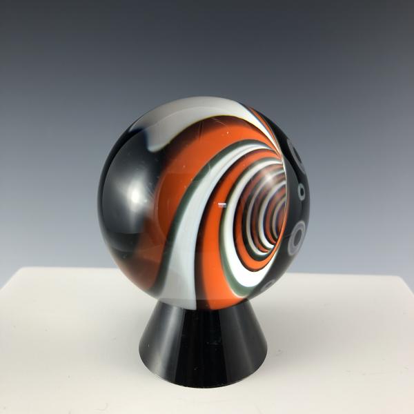 White and Orange Vortex Marble picture