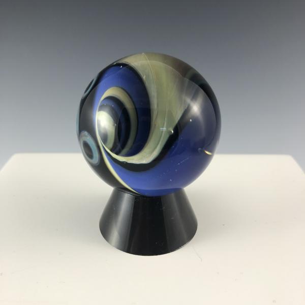 Vibrant Blue and Light Green Vortex Marble picture