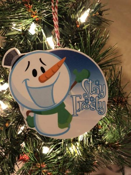Stay Frosty Xmas Ornament