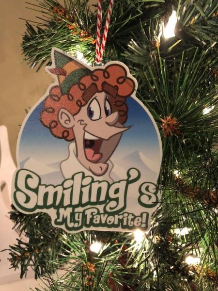 Smiling's My Favorite Xmas Ornament