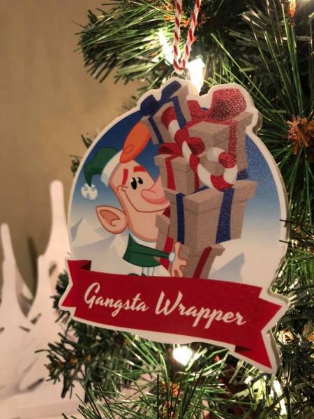 Gangster Wrapper Xmas Ornament