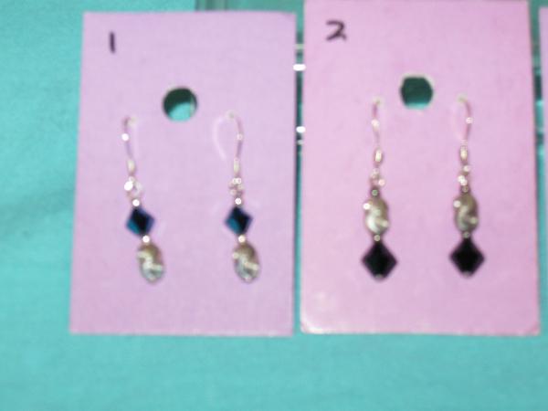 sterling silver and austrian crystal earrings 1 picture