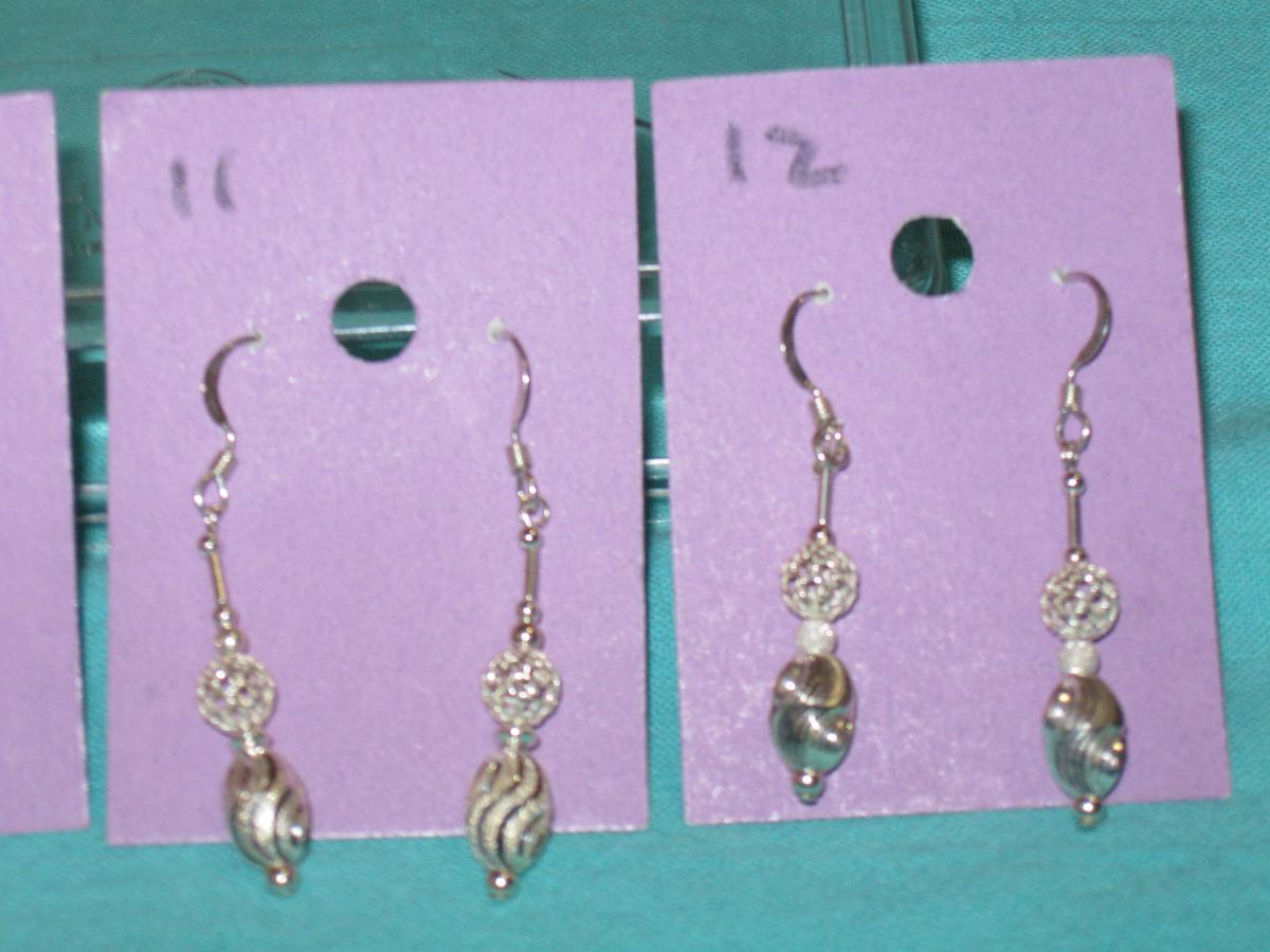 sterling silver bead earrings 3 picture