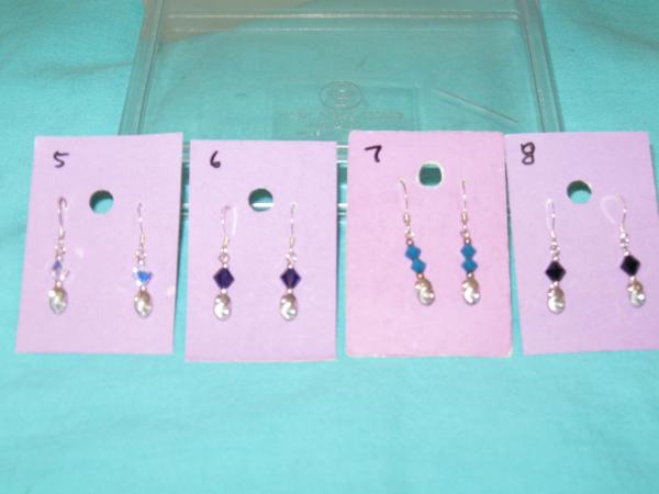 sterling silver and austrian crystal earrings 2 picture