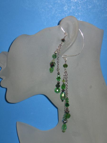 bead ear wrap 3 light green