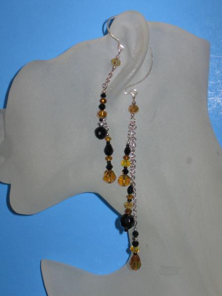 bead ear wrap 13 Gold/Black