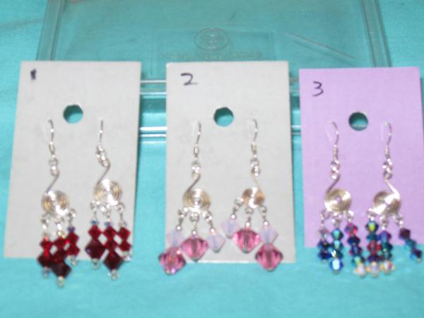 fancy sterling silver crystal earrings 1