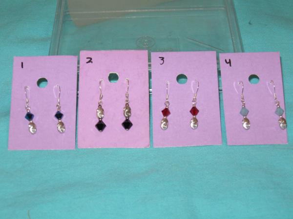 sterling silver and austrian crystal earrings 1 picture