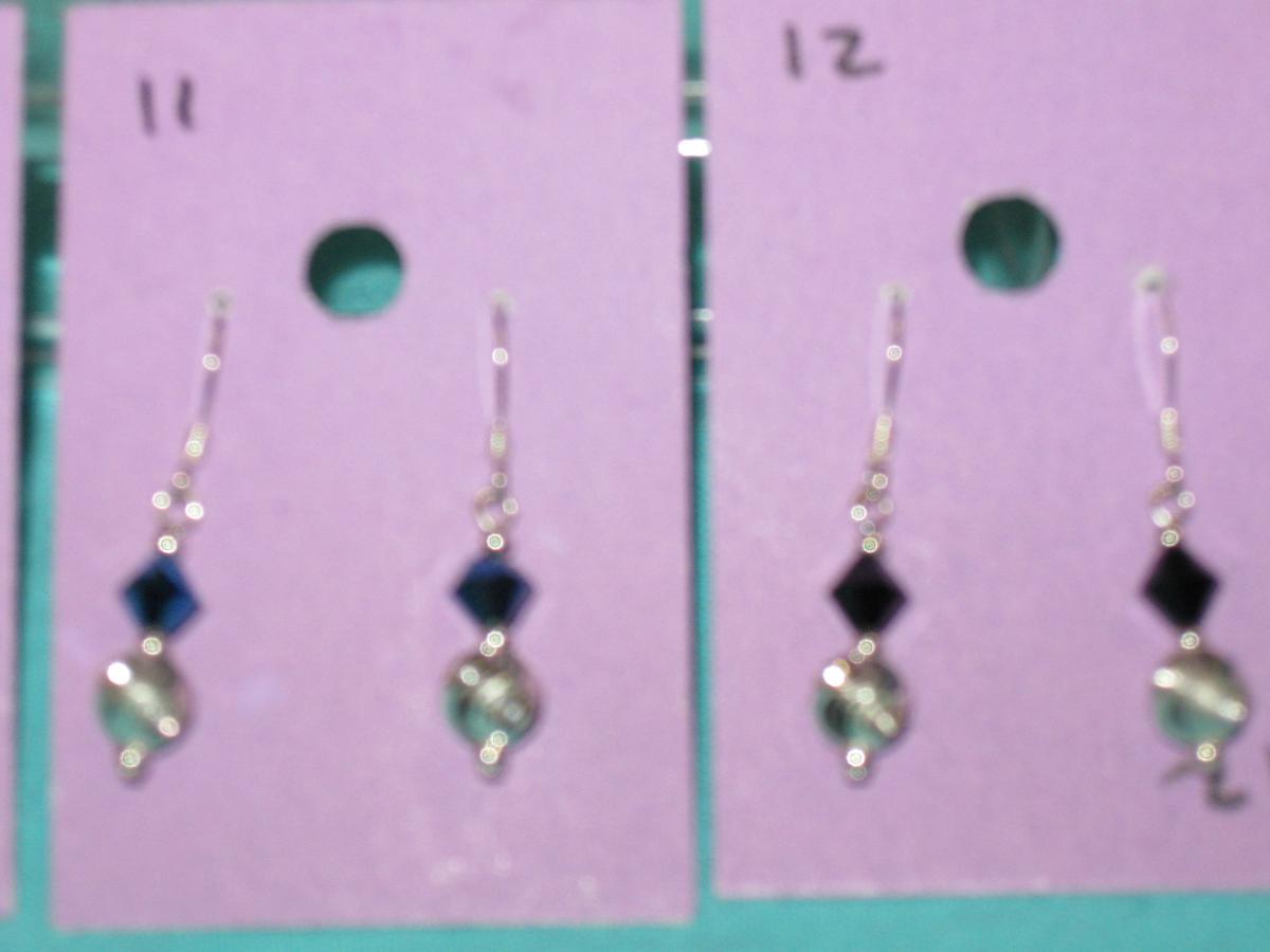 sterling silver and austrian crystal earrings 3 picture