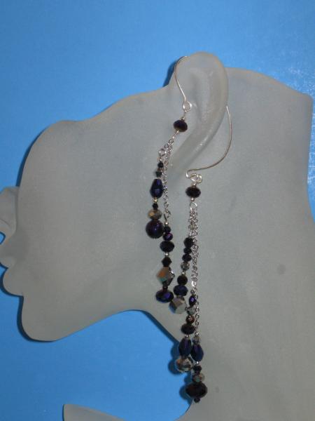 bead ear wrap 11 Blue/Purple