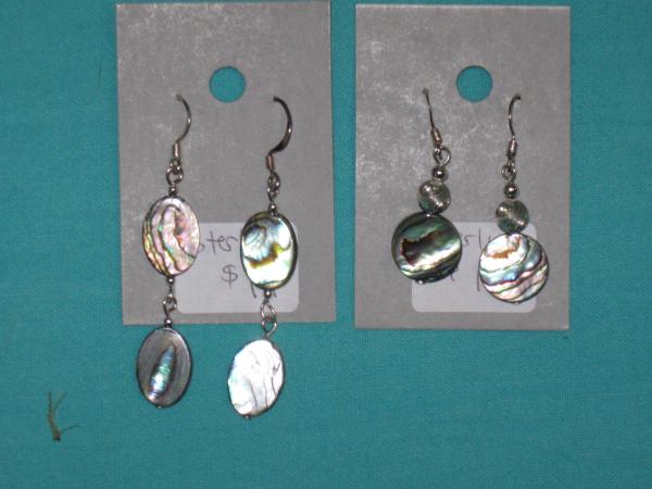 abalone sterling silver earrings 1 picture
