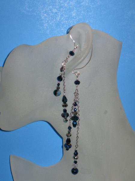 bead ear wrap 5 blue iris picture