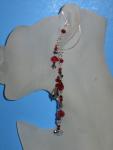 bead ear wrap 10 red