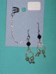 charm cuff and earrings 14-key ring, crescent moon