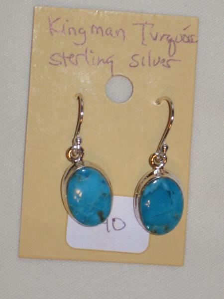fancy sterling silver and turquoise earrings