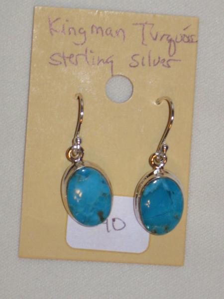 fancy sterling silver and turquoise earrings picture