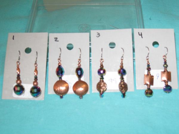 glass and copper earrings-1