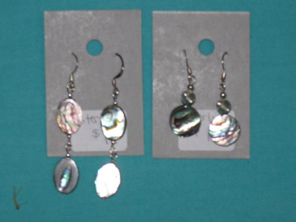 abalone sterling silver earrings 1 picture
