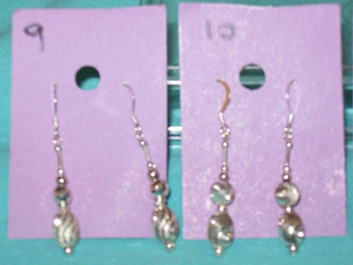 sterling silver bead earrings 3 picture