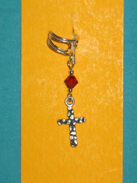 sterling silver ear cuff  7-cross