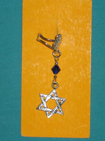 sterling silver ear cuff  7-jewish star picture