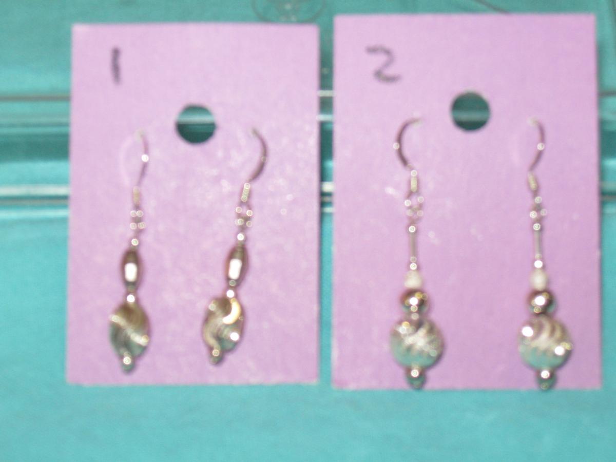 sterling silver bead earrings picture