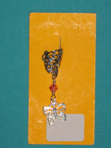 sterling silver ear cuff  12-butterfly