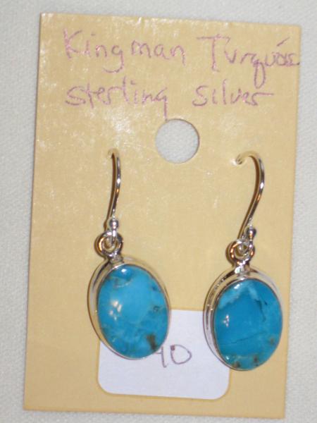 fancy sterling silver and turquoise earrings picture