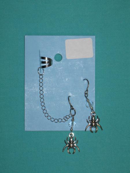 charm cuff and earrings 1-spider