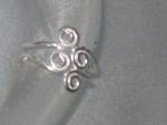 sterling silver flower wire cuff