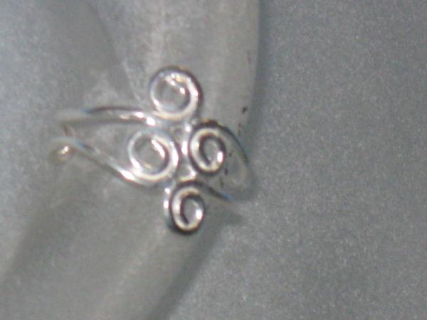 sterling silver flower wire cuff picture