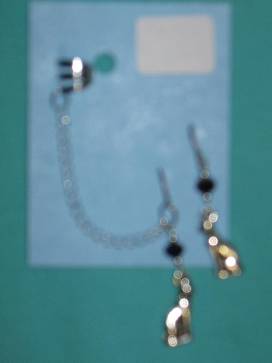 charm cuff and earrings 8-bat, elephant, cat picture