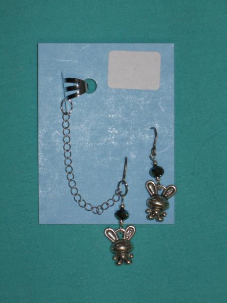 charm cuff and earrings 2-bunny