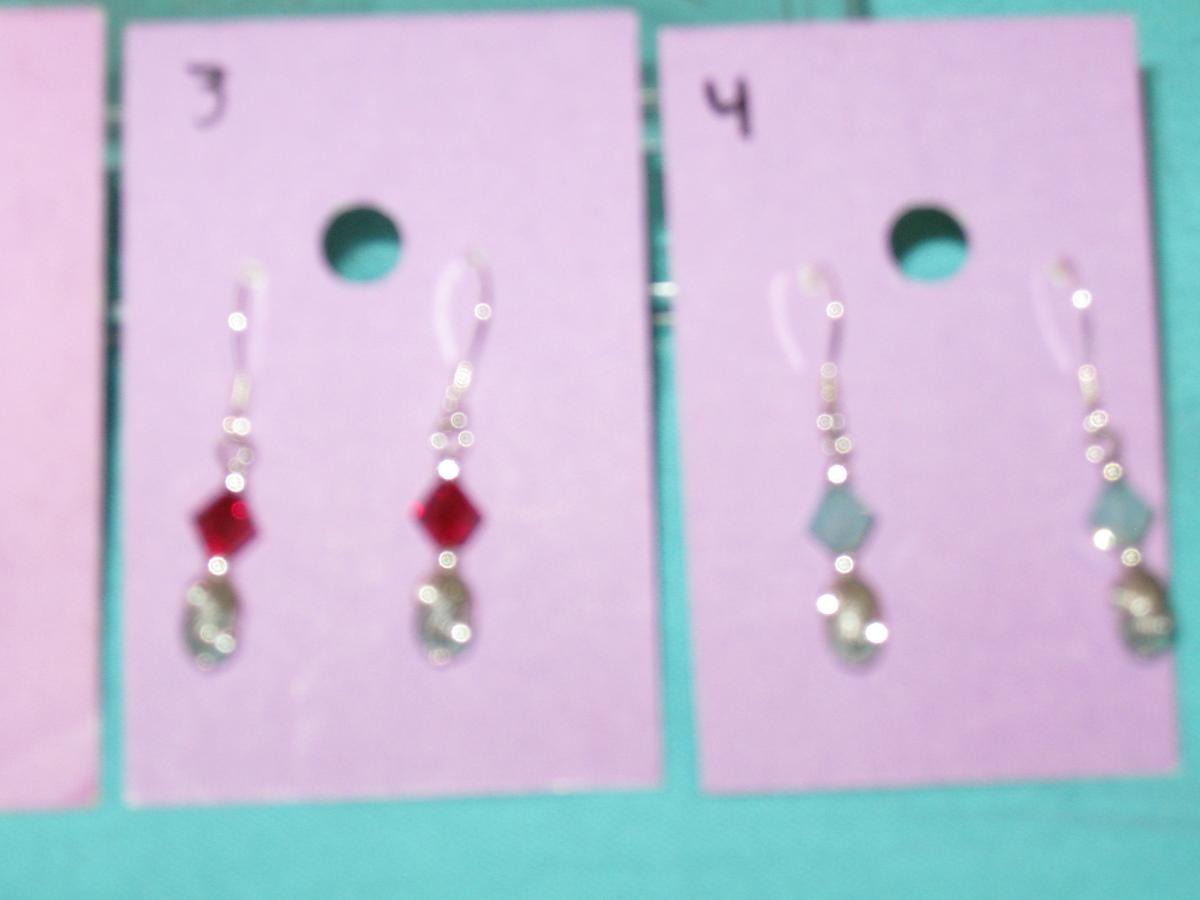 sterling silver and austrian crystal earrings 1 picture